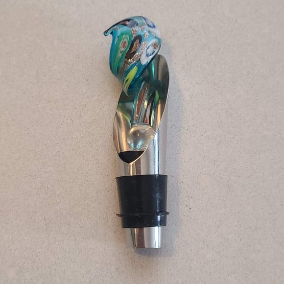 NWT Blown Glass Wine Stopper - Picture 1 of 6